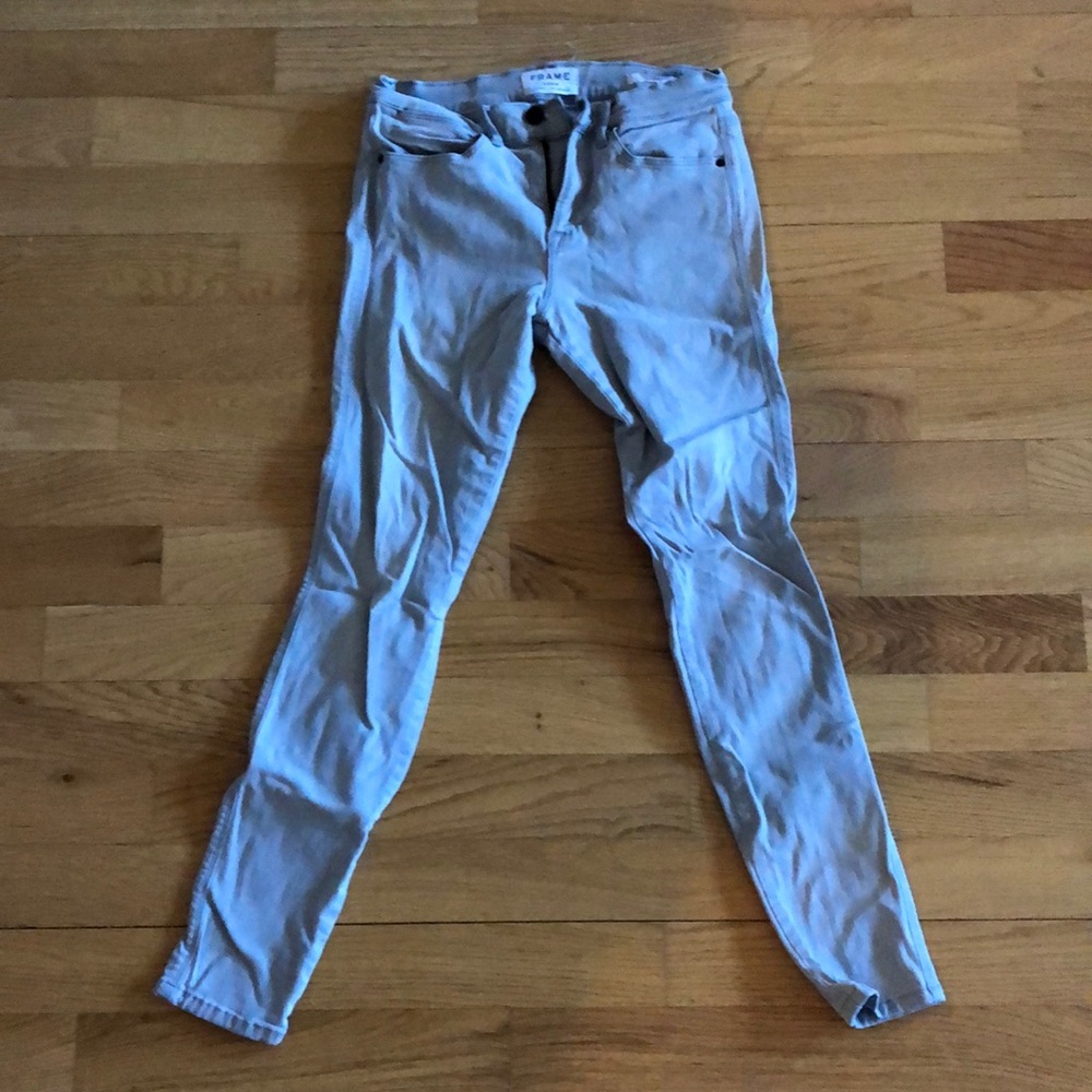 Frame denim le high skinny gray wash jeans size 27
